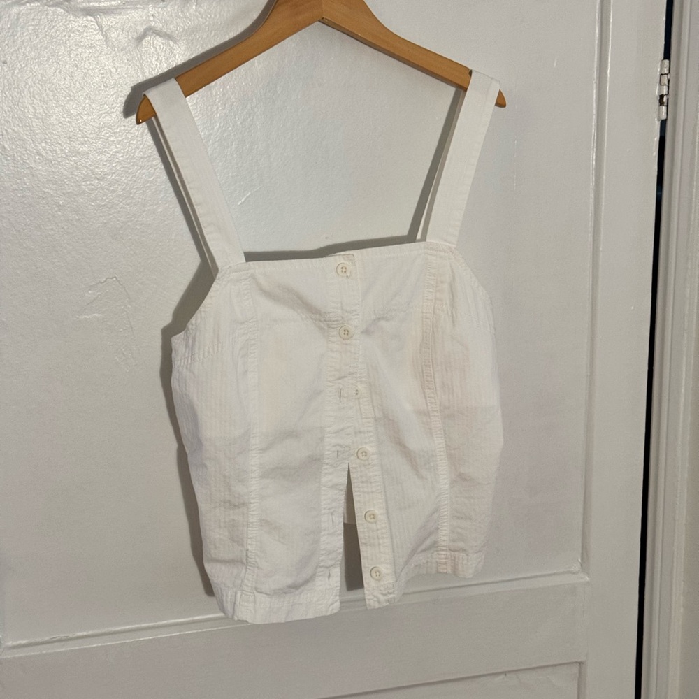 Brandy Melville Cream Button-Up Top